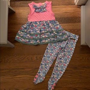 Matilda Jane Bird Print Outfit size 4